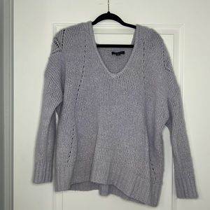 American Eagle crochet hooded sweater